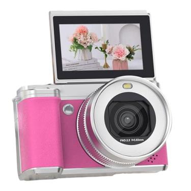 Imagem de VBESTLIFE Câmera Digital 5K para Fotografia, 80MP de Câmera VLOGGING WIFI AutoFocus para Lentes Duplas para YouTube, Zoom 18x, 3 "de 180 ° Câmera de Viagem Compacta (Rosa)