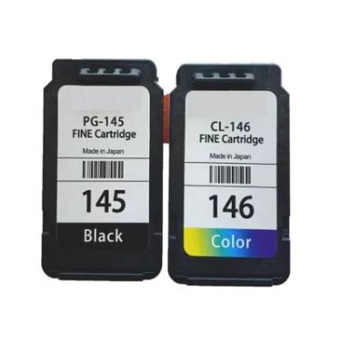Imagem de Kit Cartucho Tinta Compativel Para Uso Canon Cl-146 Pg-145