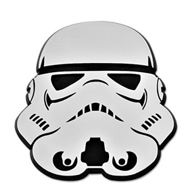 Imagem de Capacete de piloto de Stormtrooper SW Emblema de plástico automático – [Prata] [[3" x 3,1/4"]