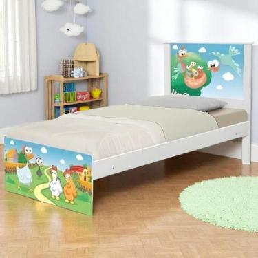 Imagem de Cama Solteiro com Cabeceira Barcelona Fazendinha - CASA H