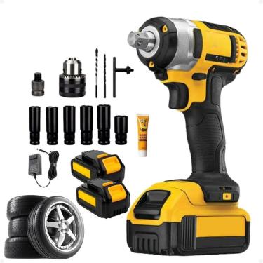 Imagem de Chave De Impacto Furadeira Parafusadeira 2 Baterias 48V 1/2