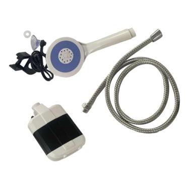 Imagem de Zxpjkyu Chuveiro Elétrico Externo, Chuveiro Portátil para Acampamento com Mangueira, Bomba de Banho com Carregamento USB para de Animais de Estimação, Li