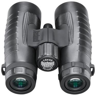 Imagem de Bushnell Binóculos para caçadores e observação de pássaros, 10 x 42 mm, troféu XLT, binóculos à prova d'água para adultos, com ângulo de visão de 6,2, preto