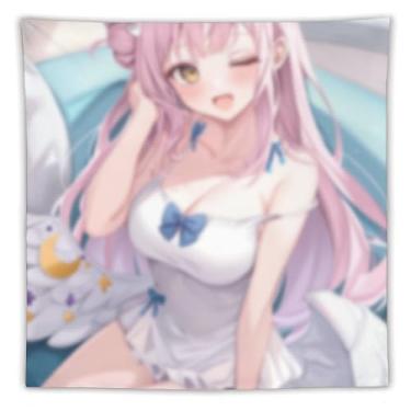 Imagem de LIEGBMEU Sexy Bikini Hot Anime Girl Tapeçaria 152.4 cm x 152.4 cm Interior Exterior Wall Quilt Art Decoração de Tapeçaria Caprichosa, AF210