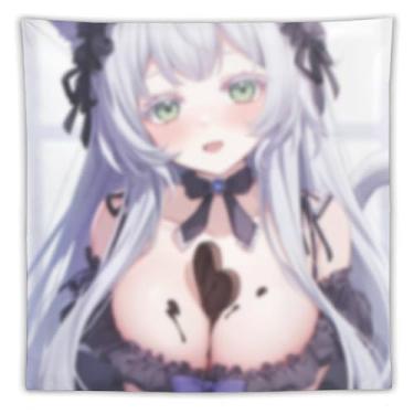 Imagem de LIEGBMEU Sexy Bikini Hot Anime Girl Tapeçaria 152.4 cm x 152.4 cm Interior Exterior Wall Quilt Art Decoração de Tapeçaria Caprichosa, AF183
