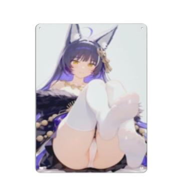 Imagem de Anime Sexy Bikini Hot Girl Pinup Girl Metal Tin Sign Wall Art Poster Decor for Home Bar Club Bedroom Bathroom Man Cave Otaku 30,5 x 40,6 cm, Aa099