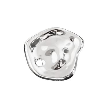 Imagem de GKDFK Broche geométrico de aço inoxidável dourado broche de metal moderno joia abstrata para blazer, jaqueta e vestido presente artístico exclusivo para mulheres e homens, Medium, Liga de aço, Sem