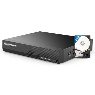 Imagem de INNOSECU Gravador de vídeo em rede de 8 canais, 4K NVR, funciona com câmeras IP de 8 MP/5 MP/4 MP, detecção humana/veículo, gravação 7/24, HDD de 2 TB pré-instalado, 1-SATA até 8 TB, (portas PoE não