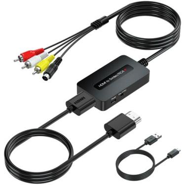 Imagem de Conversor RCA HDMI para S-Video TIXILINBI 1080P com cabo HDMI