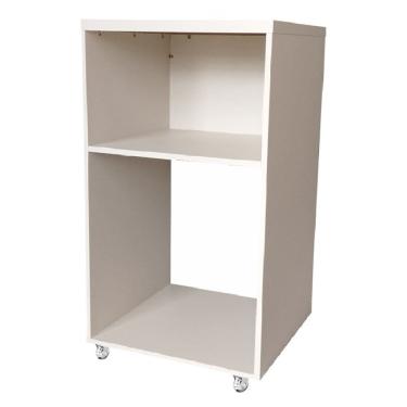 Imagem de Bancada Bar Para Embutir Frigobar E Microondas Com Rodízios