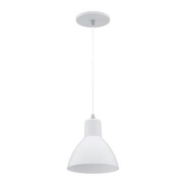 Imagem de Lustre Pendente Taschibra Cúpula Td 622 E27 Bivolt Branco Fosco