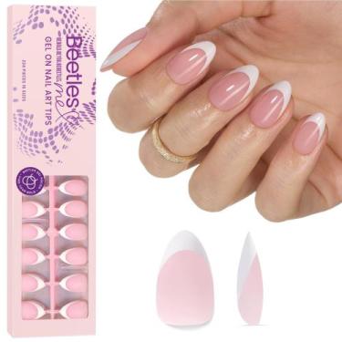 Imagem de Press On Nails Beetles French Tips, 224 unidades de rosa para mulheres