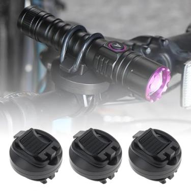 Imagem de Tobefore Suporte universal de lanterna de bicicleta de 3 peças, braçadeira ajustável para lanterna, suporte de tocha de ciclismo ajustável de 360 graus para estrada e mountain bike
