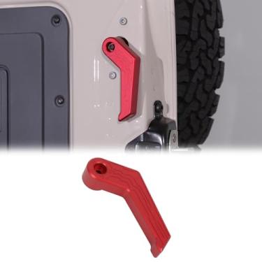 Imagem de Tumukiw Nova substituição de alça de porta traseira compatível com INEOS Grenadier 2020-2024 2025+ acessórios liga de alumínio porta porta-malas traseira guarnição alça guarnição (vermelho)