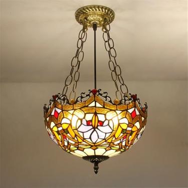 Imagem de Lâmpada Pingente de Vidro Colorido LED Contemporânea e Retro Criativa - Candelabro para Sala, Restaurante, Quarto, Hotel, Café, Bar e Corredor (Estilo 5 D30CM)