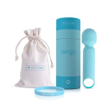 Imagem de Sweet Vibe Dengo Azul Vibrador Varinha Mágica 13cm x 3,3cm em Silicone Recarregável A Sós
