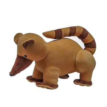 Imagem de Bichos de Pano Quati Pelúcia, 70x20x18cm, Material Antialérgico, Plush de Algodão e Poliéster - G