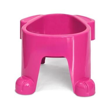Imagem de Comedouro Plástico Elevado para Cães Postura Correta(Rosa,300ML - 2 Unid)