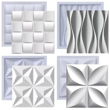 Imagem de Moldes Formas Pra Gesso 3D e Cimento ABS pra Revestimento de Parede FDG Painel Decorativo