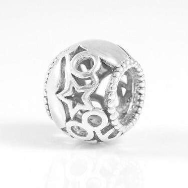 Imagem de Separador Berloque Pulseira Prata Original Coração Redondo - Lojas La+
