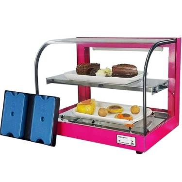 Imagem de G-VFD47 - Vitrine fria Gama 47cm Dupla Rosa com 8 Gelo-X - Bivolt - Om