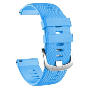 Imagem de Pulseiras para Garmin Forerunner 255/265, 22 mm compatível com Garmin Vivoactive 4/Venu 3/Venu 2 (azul celeste, 22 mm)