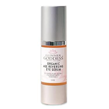 Imagem de Glimmer Goddess Soro hidratante orgânico para os olhos com peptídeos e vitamina C, 30 ml