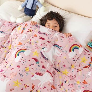 Imagem de Sivio Cobertor pesado de 3 kg, cobertor ponderado refrescante de unicórnio, cobertores pesados respiráveis para dormir, cobertor pesado lavável, 104 cm x 152 cm