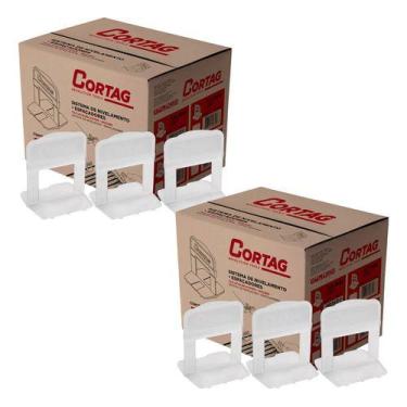 Imagem de Kit Espaçador Tradicional 1,5mm 1000 Peças Cortag 62406 Nivelador