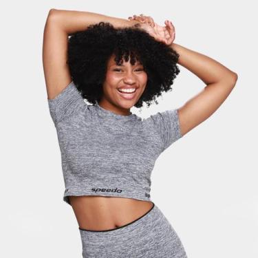 Imagem de Camiseta Cropped Speedo Esportiva Feminina, Cinza, G