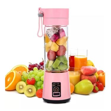 Imagem de Liquidificador Portátil Recarregável Copo 380ml 6 Lâminas Suco Shake Vitamina