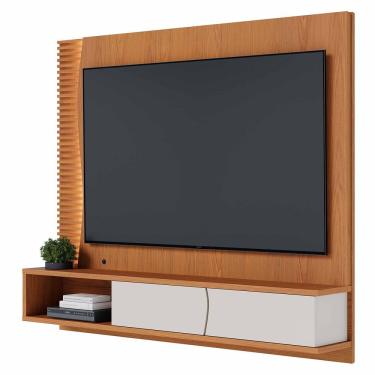 Imagem de Painel TV 65 Pol e Bancada Suspensa Sintra Freijó/Off White C05 - Mpozenato