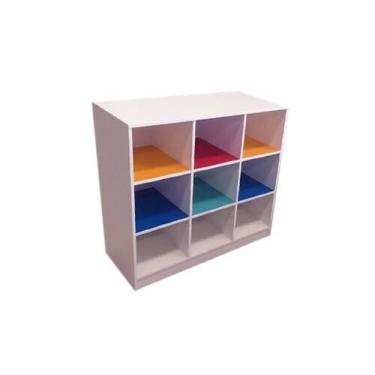 Imagem de Armário 9 Nichos Prateleiras Coloridas - SchoolCenter
