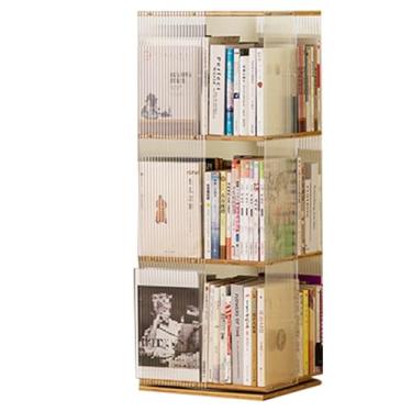 Imagem de Prateleira giratória criativa multifuncional design de defletor de acrílico esteticamente agradável e seguro fácil de usar Adequado para sala de estar, quarto, escritório (93 x 34 cm)
