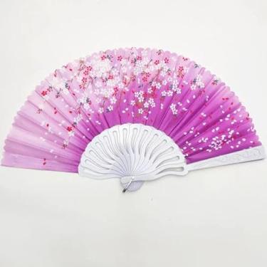 Imagem de Leque De Mão Grande Kung Fu Tai Chi Apresentação Dança(Lilás)