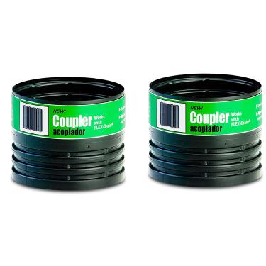 Imagem de Flex-Drain Adaptador De Acoplador De Tubo De Drenagem 55020, Fêmea Para Fêmea - Pacote Com 2