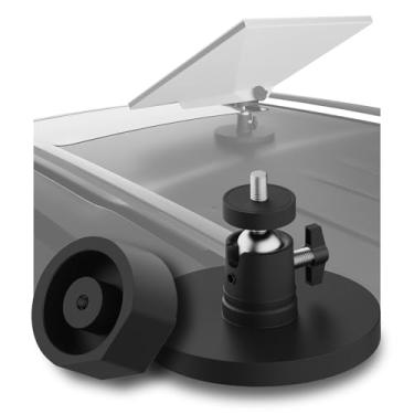 Imagem de Suporte magnético ajustável para Starlink Mini da MMOBIEL – Base de alumínio com ímã forte e adaptador redondo (serve para modelos antigos e novos) - Instalação fácil sem perfuração para trailer