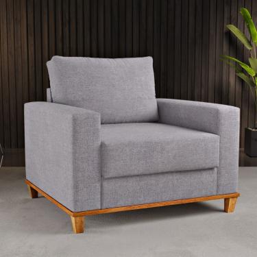 Imagem de Poltrona Living 82cm Linhão Viana Viero - Linhao Juta