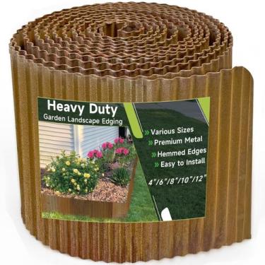 Imagem de Garden Edging GTSABWAY Metal corrugado 15m enferrujado
