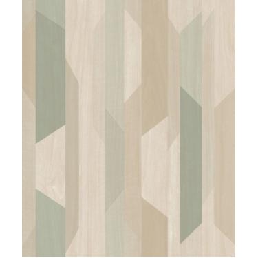Imagem de Papel de Parede Muse Geométrico Verde e Bege A57001