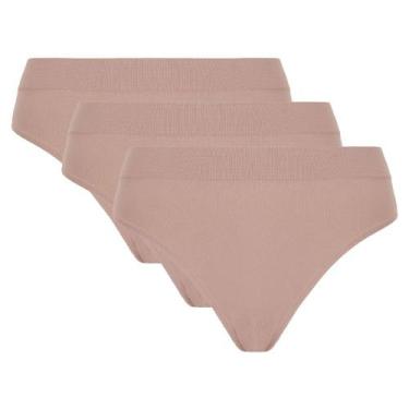 Imagem de Kit 3 Calcinha Lupo Básica Adulto Clássica Poliamida 40300, Nude, P