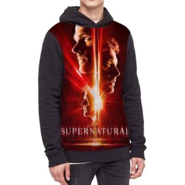 Imagem de Moletom Com Capuz Supernatural Ref:258 - smoke, Preto, P
