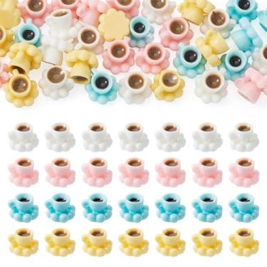 Imagem de Spritewelry Berloques de café de resina 3D fofo imitação de bebida, mini minúsculos pingentes de cappuccino de café para fazer joias, colar faça você mesmo, brinco, pulseira, chaveiro, artesanato