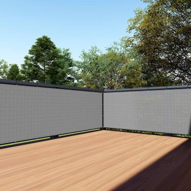 Imagem de TANG SunShades Depot 88,9 cm x 7,6 m, tela de privacidade, varanda cinza, pára-brisas para varanda, terraço, pátio, varanda, para cobrir o guarda-sol, cabe perfeitamente em cerca de 91,4 cm x 63,5 cm