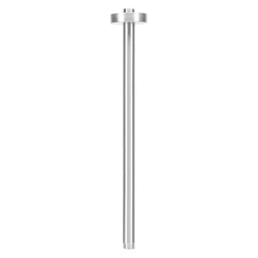 Imagem de NearMoon Braço de chuveiro montado no teto com flange e fita de teflon, conexão universal 1/2 NPT braço redondo reto para chuveiro de chuva fixo, aço inoxidável espesso (40,6 cm, níquel escovado)