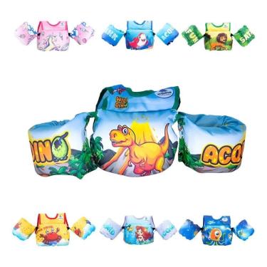 Imagem de Colete Salva-Vidas Flutuador Infantil Boia Nã Dinossaur