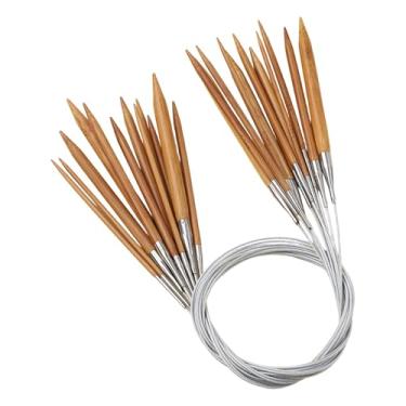 Imagem de oshhni Conjunto de agulhas de tricô circulares, ferramentas de tecelagem artesanais, tricoteiras profissionais experientes, acessórios de costura práticos e