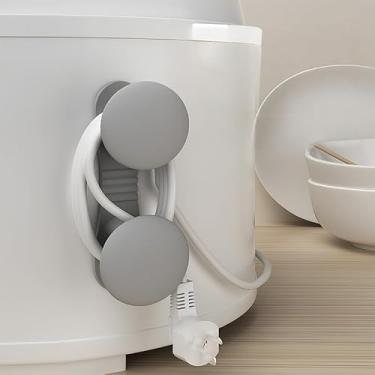 Imagem de Organizador de cabos para eletrodomésticos, suporte de cabo adesivo para utensílios de cozinha, organizadores de fios para batedeira, liquidificador, cafeteira, panela de pressão e fritadeira a ar