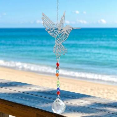 Imagem de Apanhador de sol de cristal para janelas – apanhadores de sol com prismas enfeite de pássaro para pendurar no Natal, casamento, jardim, decoração de casa, presente
