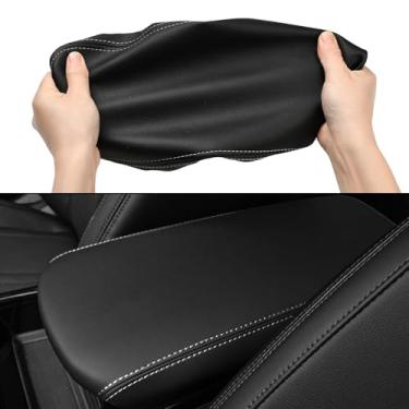 Imagem de JSCARLIFE Capa de apoio de braço do console central para K-ia K5 GT/GT-Line 2021-2025 | Acessórios interiores Tapete protetor de couro PU, protetor de caixa de armazenamento antiarranhões